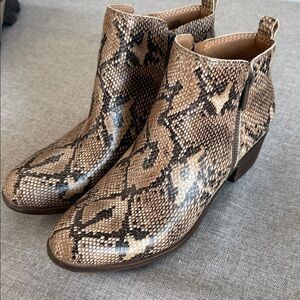 Lucky brand Snakeskin Ankle Boots